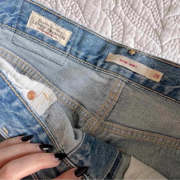 Levi's Light Blue Denim Mini Skirt - Picture 5 of 11